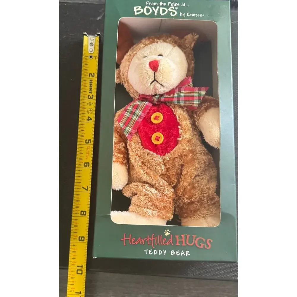 NIB Heartfilled‎ Hugs Boyds By Enesco Reindeer Teddy Bear 2009 Vintage Christmas
